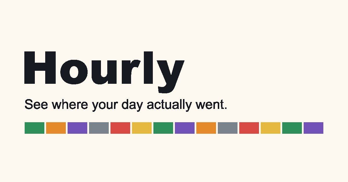 Hourly, a tool that helps students see where their day went