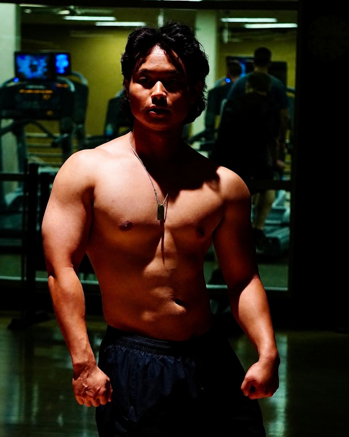 Luc Tran before beginning his long-term fitness progression