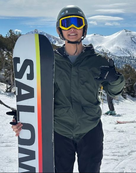 Luc Tran snowboarding